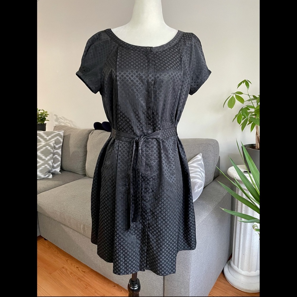 Club Monaco Black Patterned Dress
